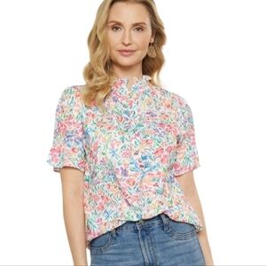 Women's Collection By Molly Floral Print Top Sz XL